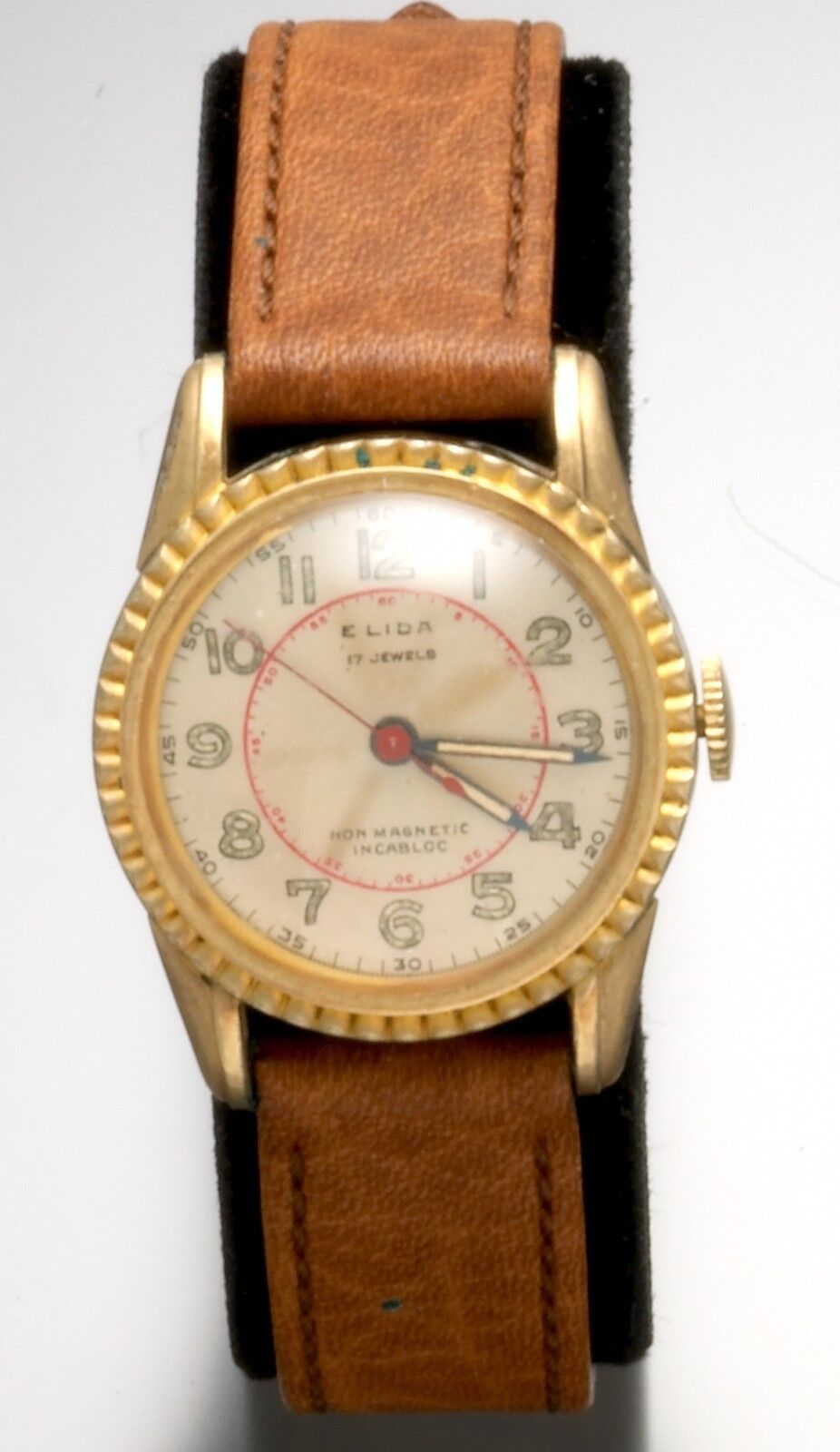 Elida Swiss Watch with 17-Jewel Incabloc Movement Vintage C. 1950’s