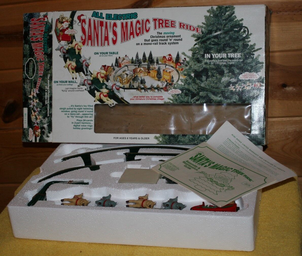 Vintage RARE Santa Magic Tree Ride All Electric The Moving Christmas Ornament