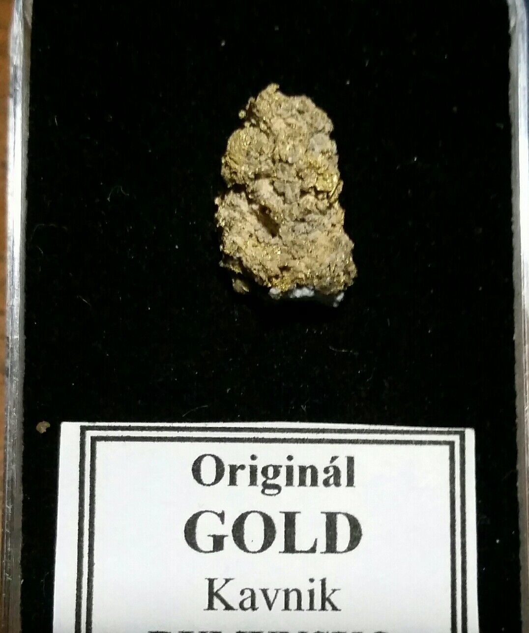 Gold Mineral Specimen -Cavnic Romania 1.5 grams
