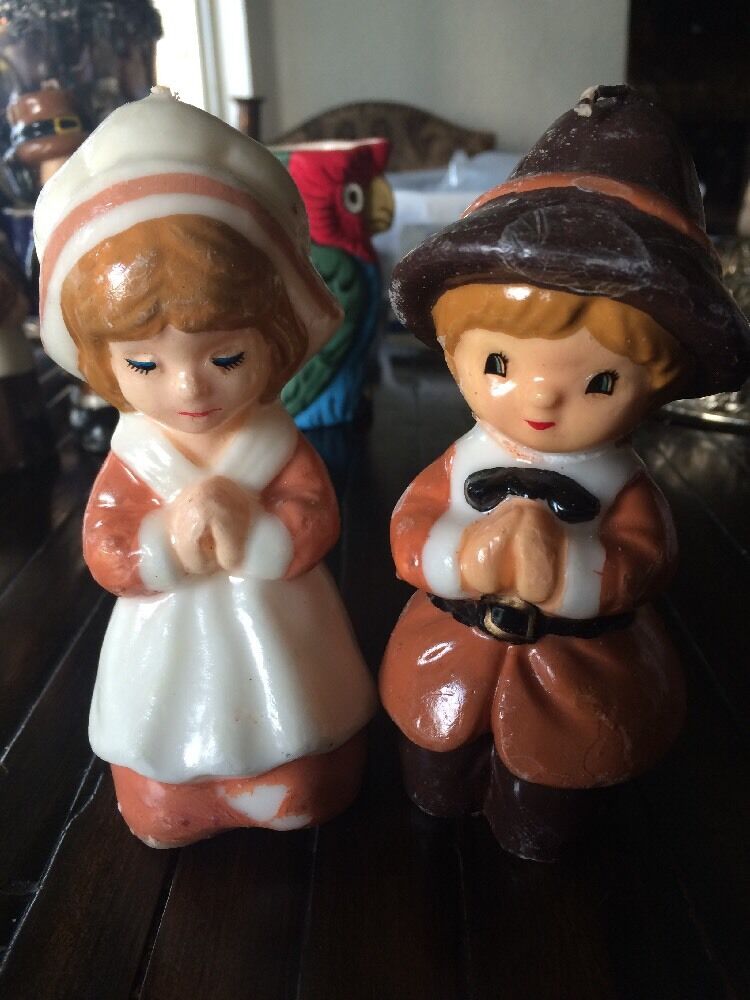 Pair Of Vintage  Pilgrim Candles