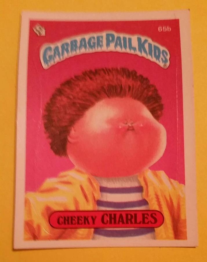 VINTAGE 1985 GARBAGE PAIL KIDS SERIES 2 - CHEEKY CHARLES # 65B
