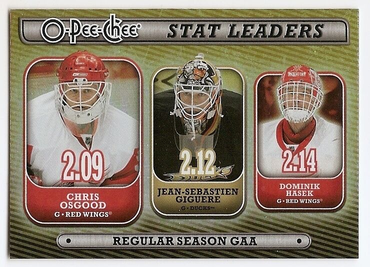 08/09 O-PEE-CHEE STAT LEADERS Hockey (#SL1-SL14) U-Pick from List