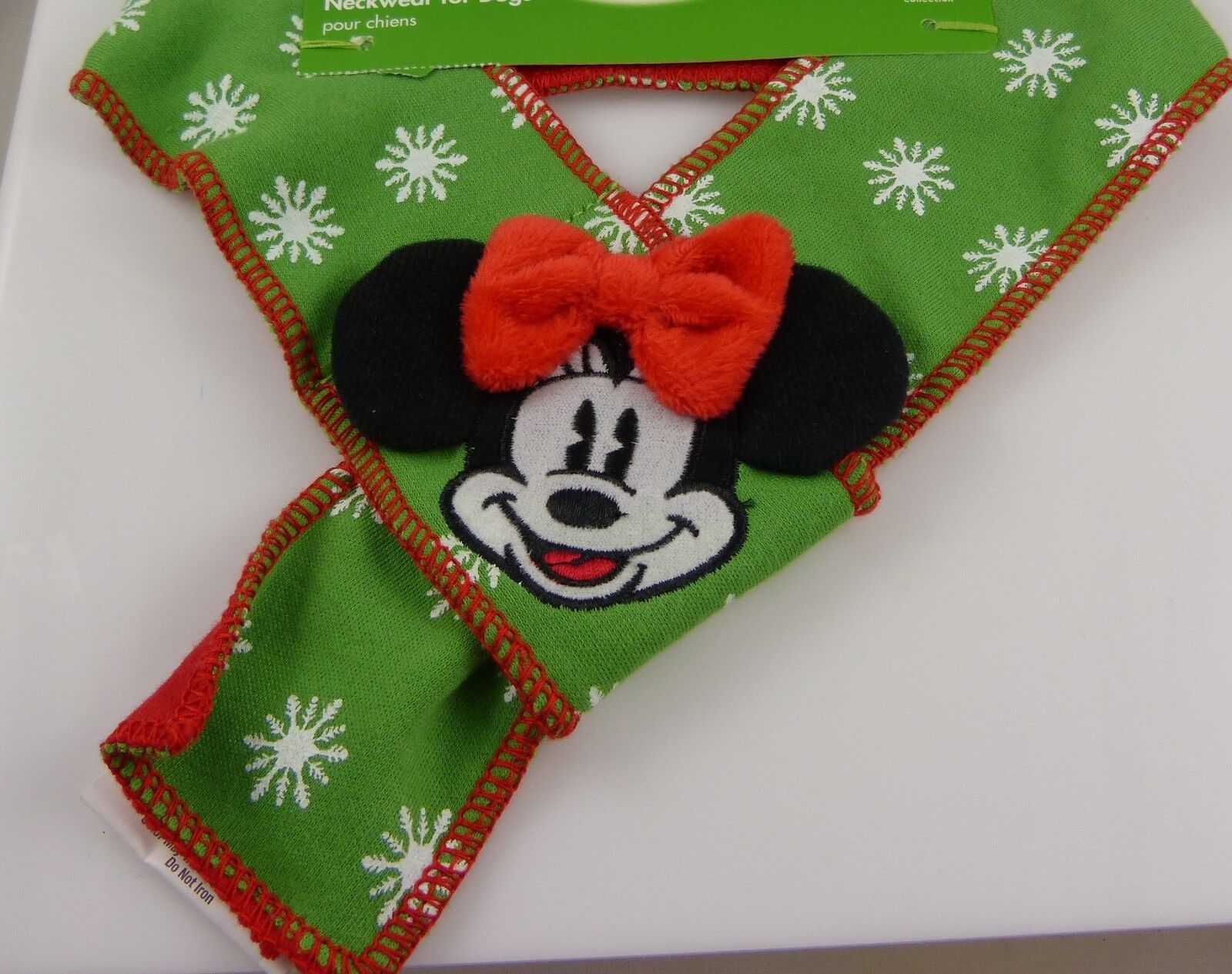 Minnie Mouse snowflake green red scarf for puppy dog pet animal xmas