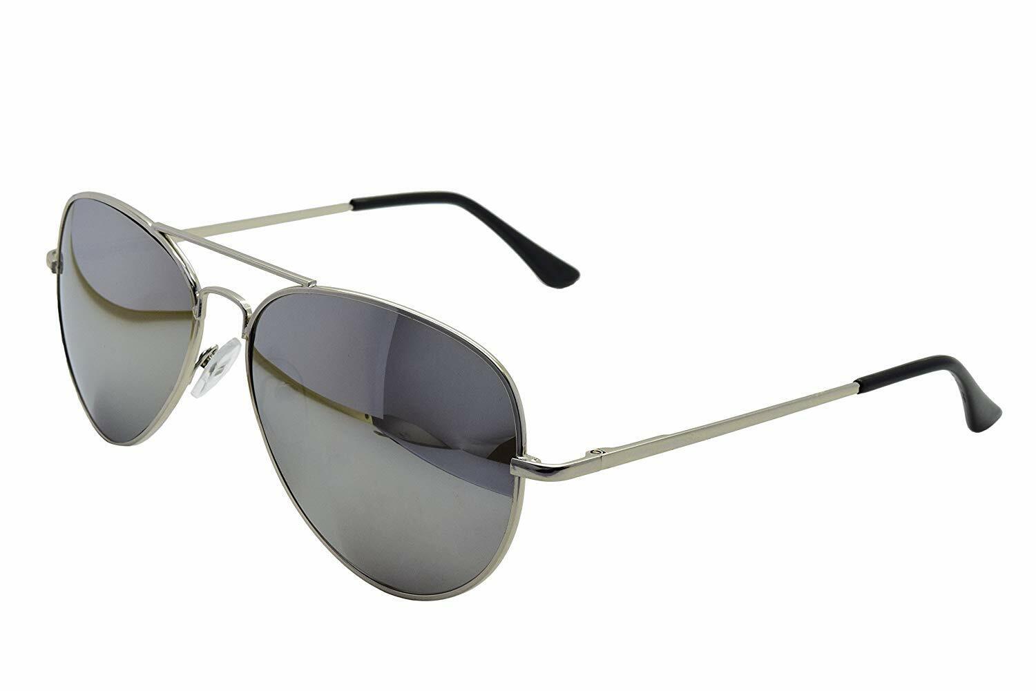 Sunglasses Men\'s Ladies Silver Mirror Lens UV400 Designer Brand ASVP