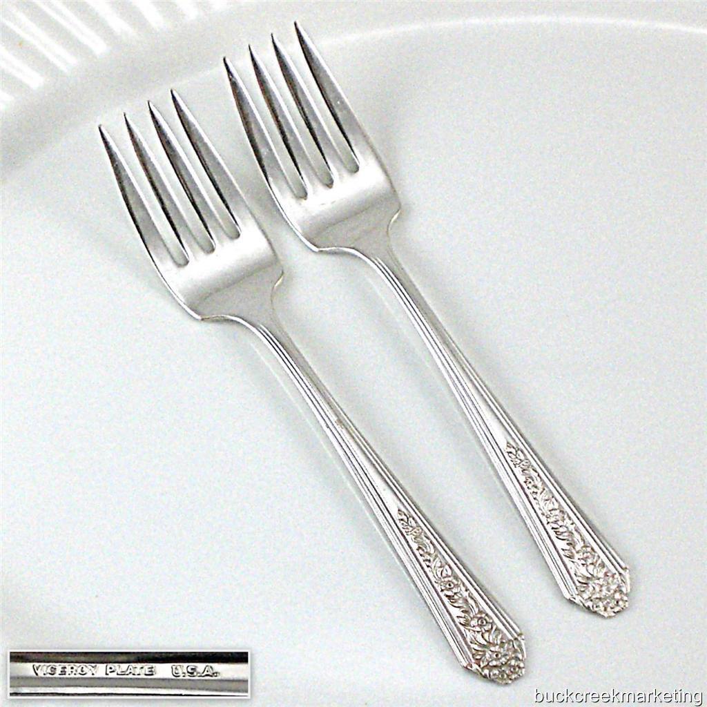 Viceroy Two 1936 Silverplate Flatware National Silver Co Rare Vintage Art Deco