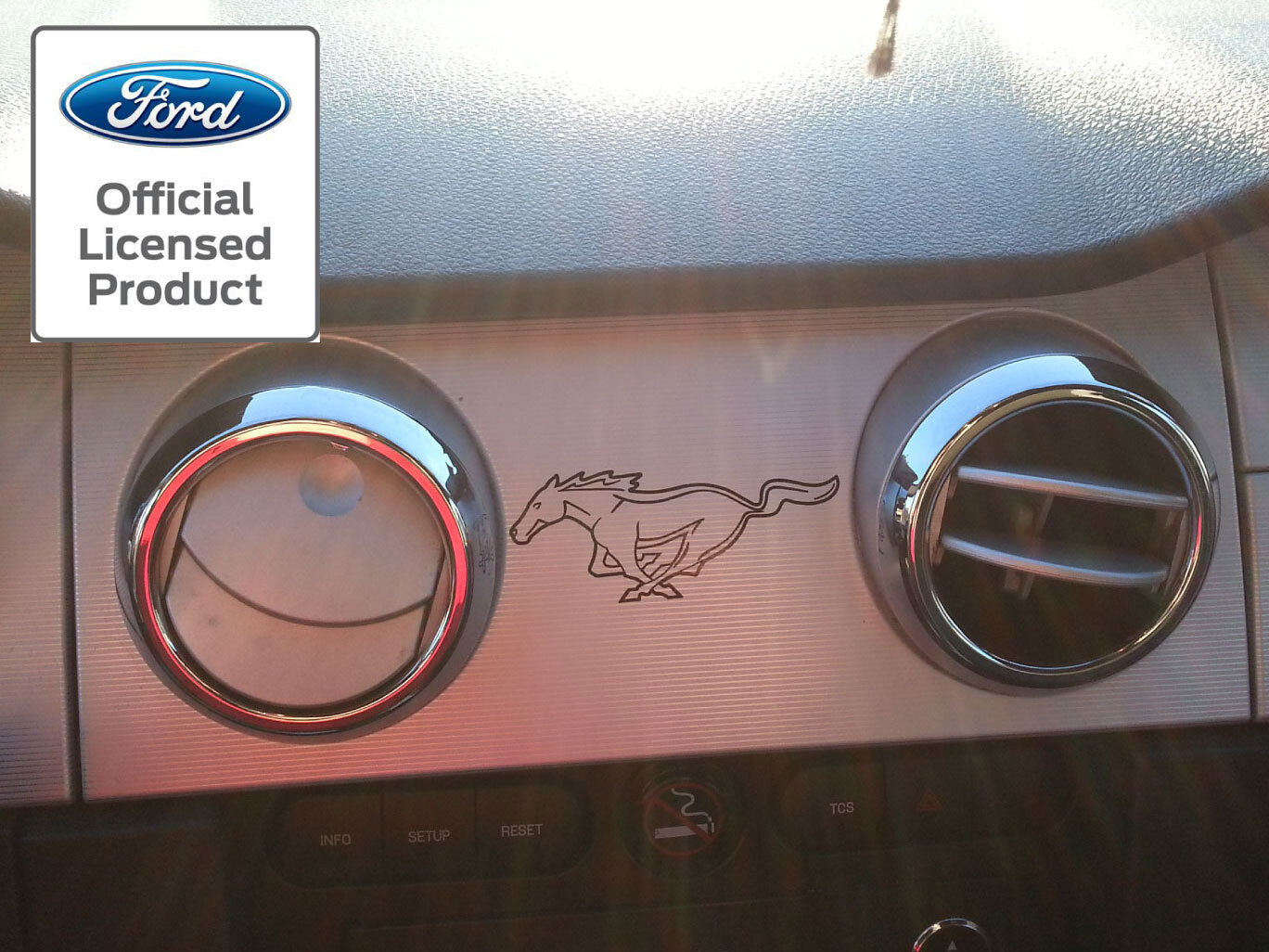 2005-2009 FORD MUSTANG DASH PONY OUTLINE INTERIOR VINYL DECAL 60+ COLORS