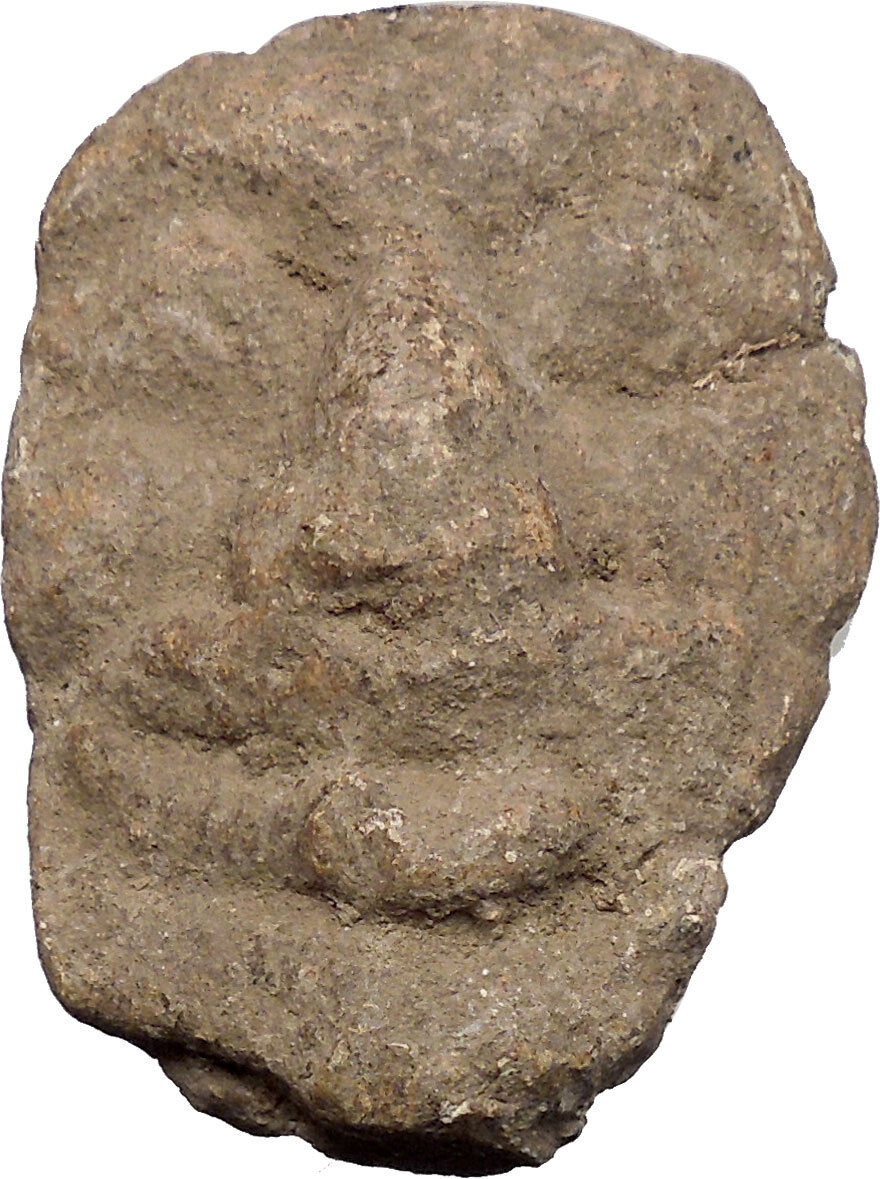 400-300BC Ancient Greek Lead Gorgoneion Medusa Head Aegis of Protection i49314