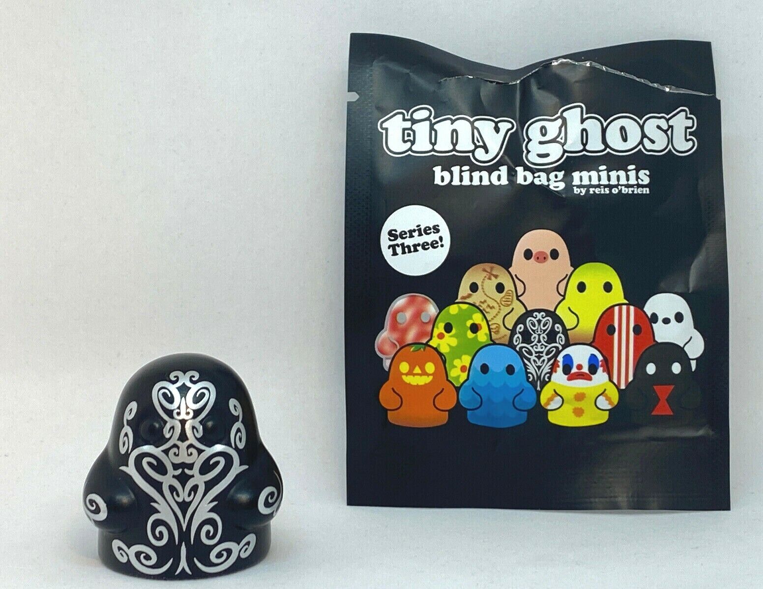 Reis O’Brien Bimtoy Tiny Ghost Blind Bag Minis S3 Silver Swirl 1.5\