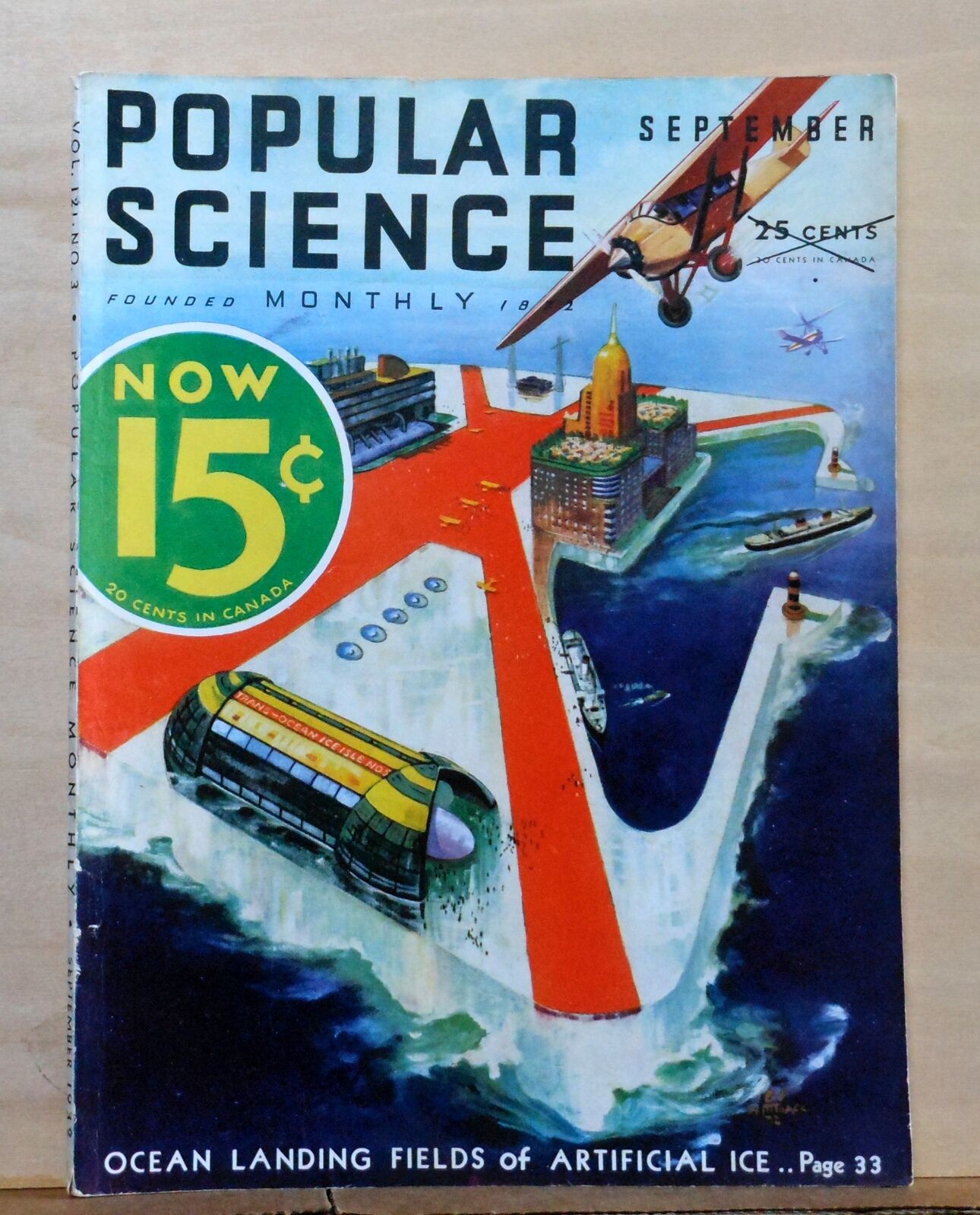 Popular Science Monthly - Sept. 1932 - Ocean Landing Fields of Artificial Ice