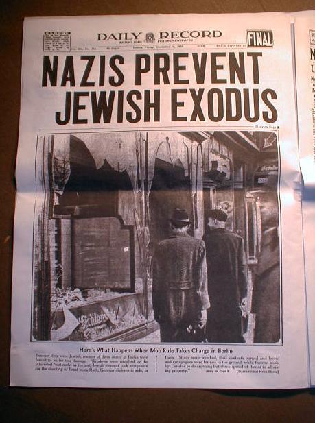 15 reprint headline newspapers JUDAICA 1933-1946 w THE HOLOCAUST in Nazi Germany