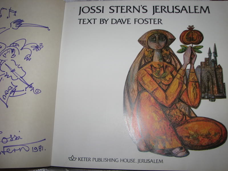 1980 Jossi Stern´s Jerusalem ~ Signed by Author, with original drawing ISRAEL