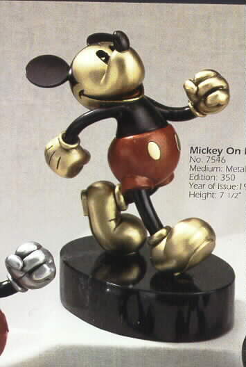 Mickey Running On Parade Metal Art Pewter LE 350 Disney figurine