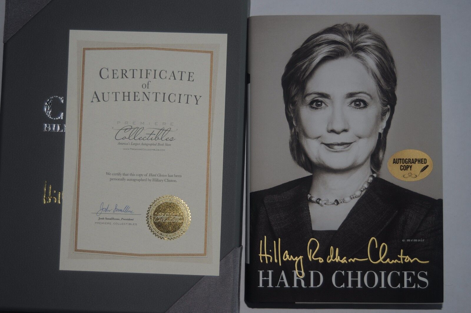 SIGNED Hillary Clinton Hard Choices Numbered + Leather+ COA President Bill POTUS