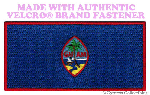 GUAM NATIONAL FLAG PATCH GUAMANIAN ISLAND EMBROIDERED w/ VELCRO® Brand Fastener