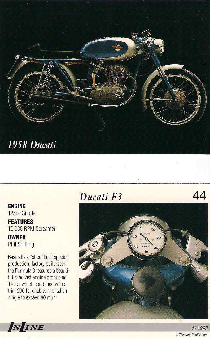Vintage - 1958 Ducati F3 Motorcycle - Engine 125cc Single - Features 10,000 RPM 