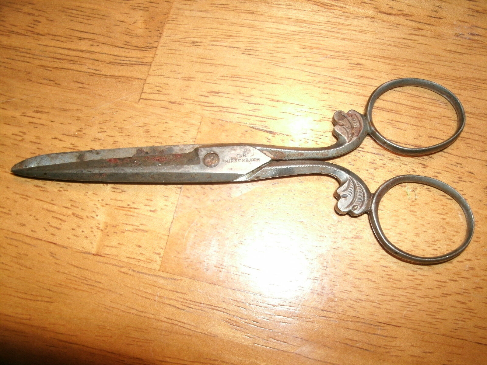CIVIL WAR ERA / C.R. KIRSCHBAUM Scissors - Ornate Design -  Rare Antique