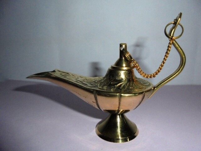 Set of 3 Rare Vintage Aladdin Ornate Oil Lamps Brass Collectible Home decor Gift