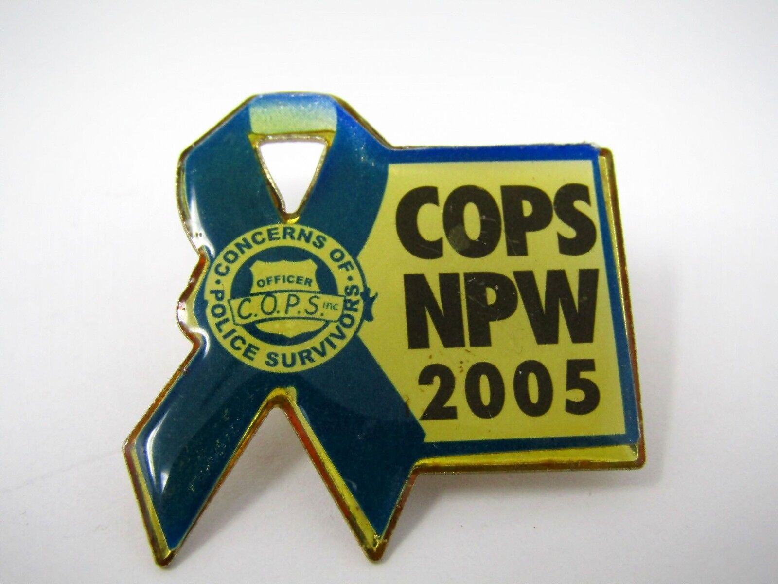 Collectible Pin: 2005 COPS NPW Concerns of Police Survivors Blue Ribbon
