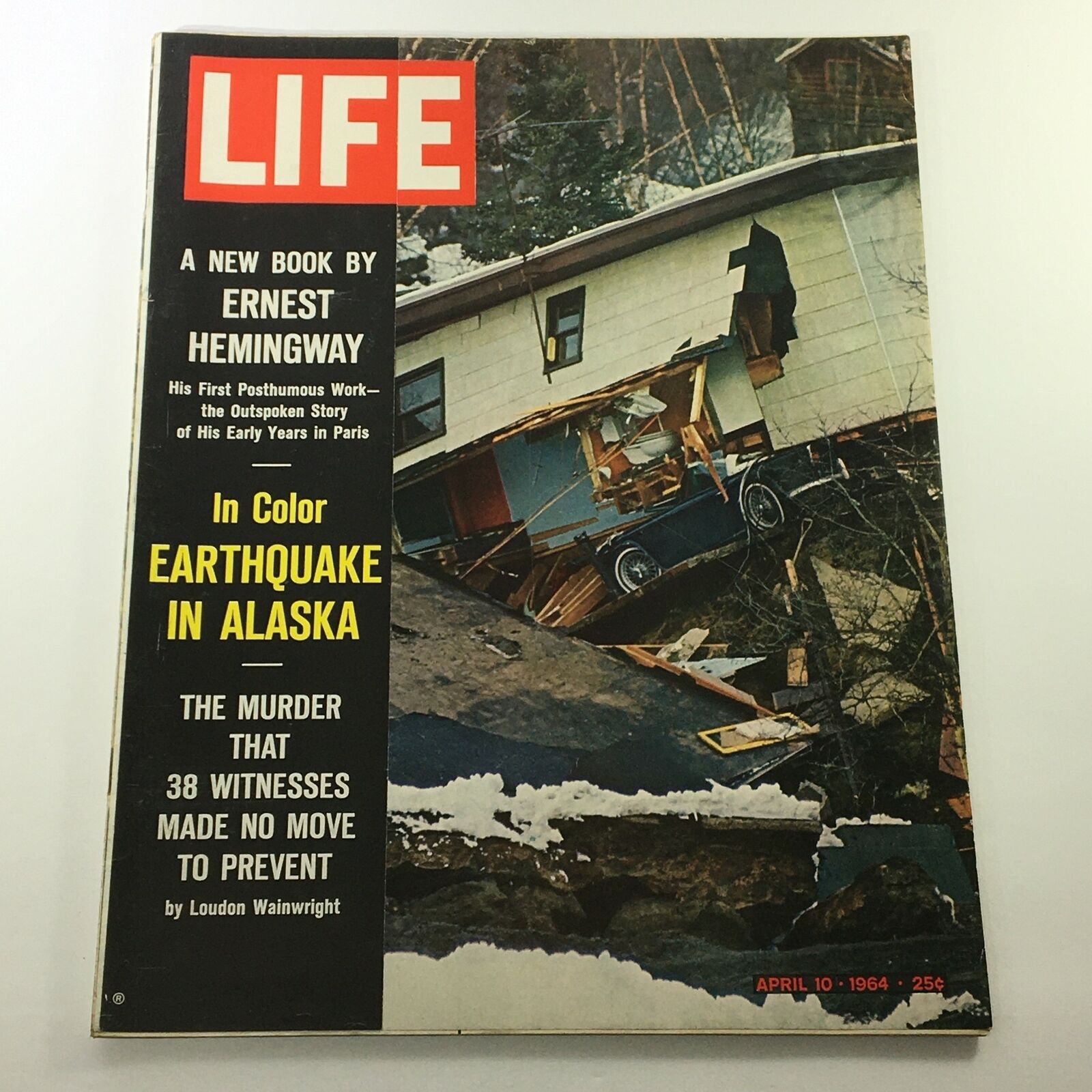 VTG Life Magazine April 10 1964 Earthquake in Alaska Cover Feature, Newsstand