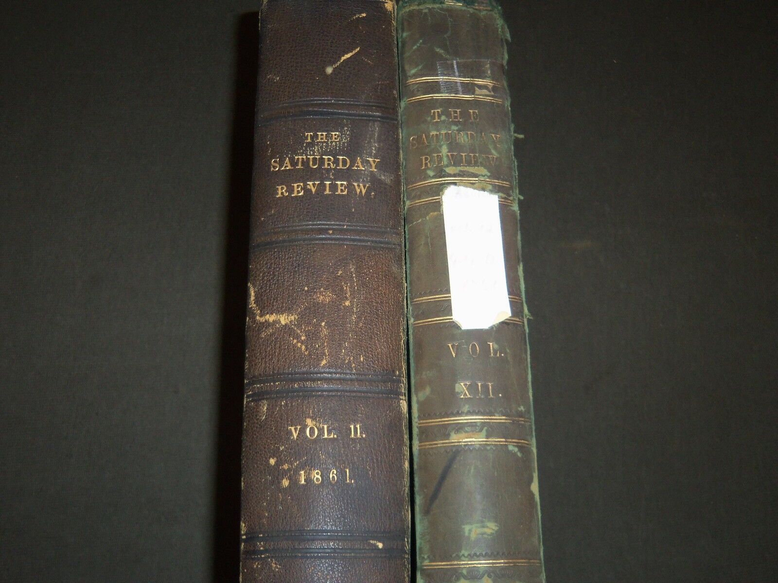 1861 SATURDAY REVIEW 2 BOUND VOLUMES - COMPLETE YR- PUBLISHED IN LONDON - R 1080