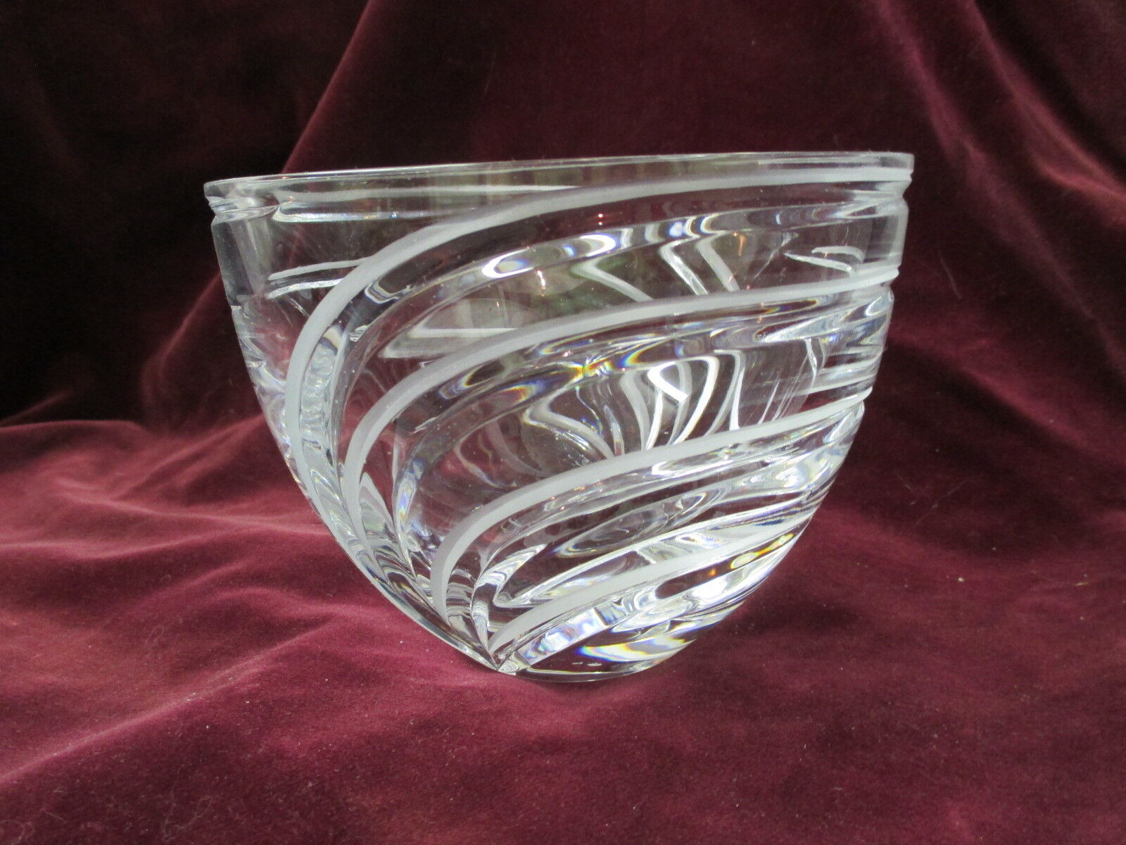 Vintage Marquis Waterford Crystal Bowl Artesia swirl design