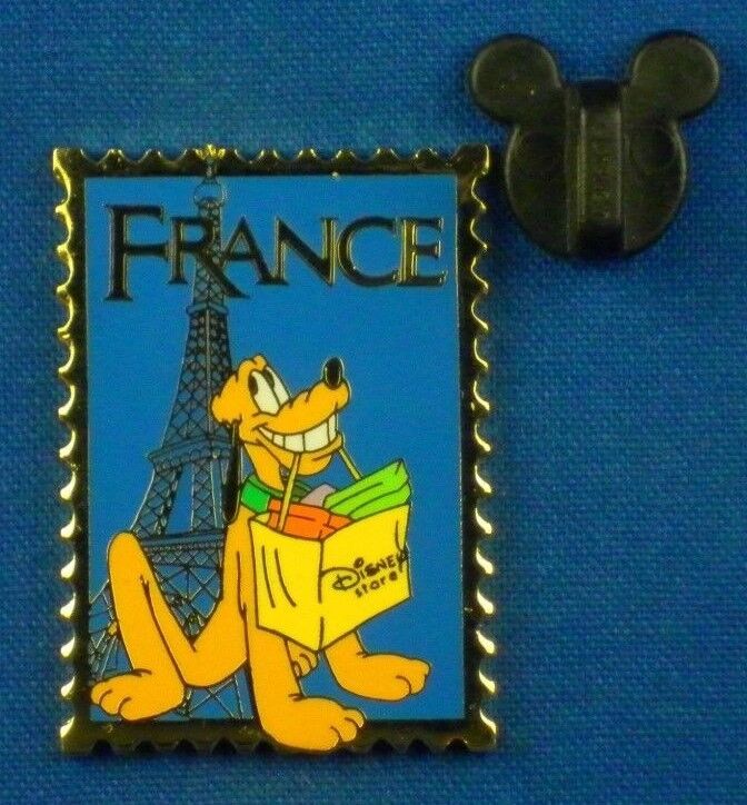 Pluto France Disney Store Country Stamp 12 Months of Magic Disney Pin # 14391