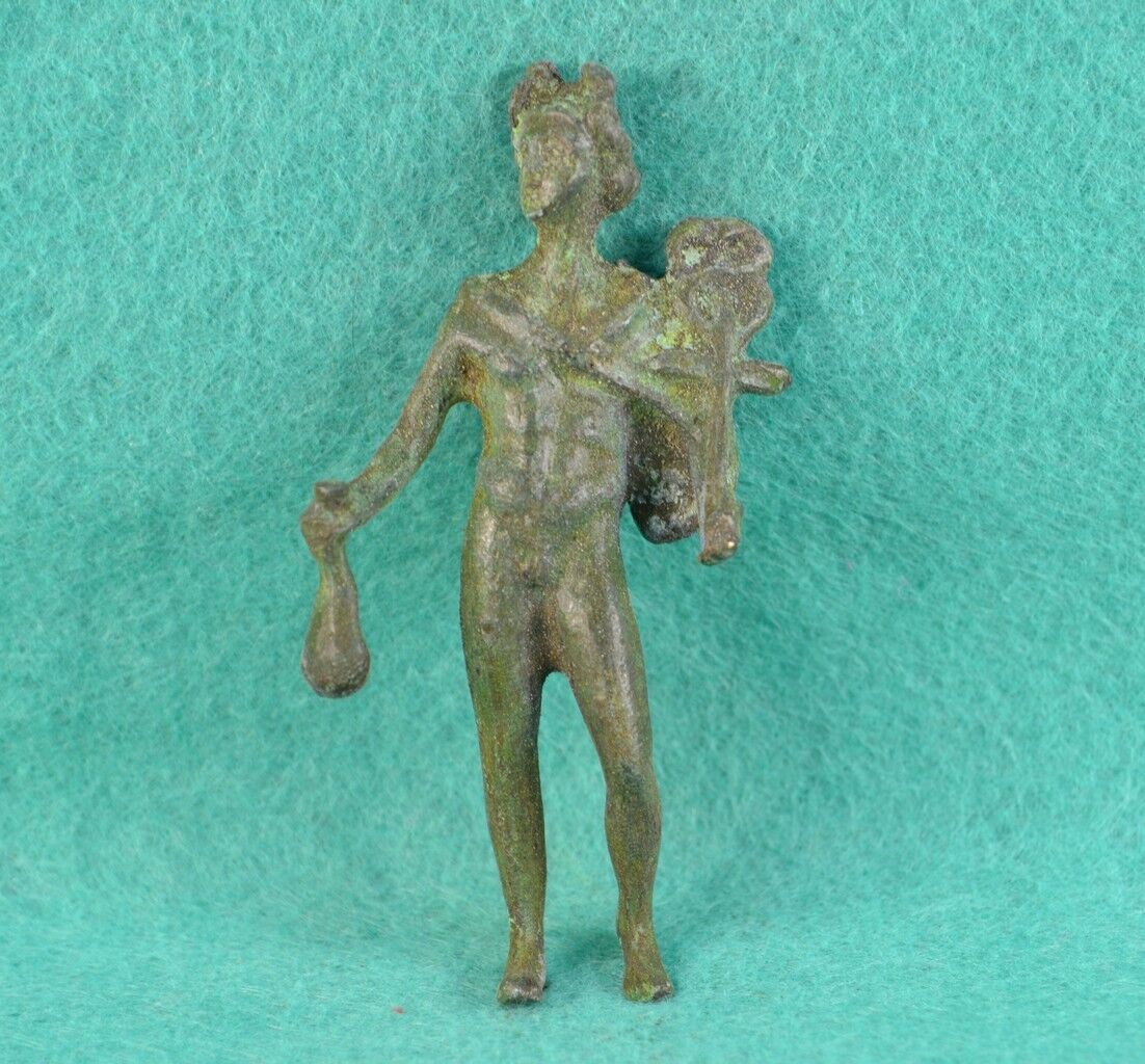 Roman Bronze Figurine of God Mercury