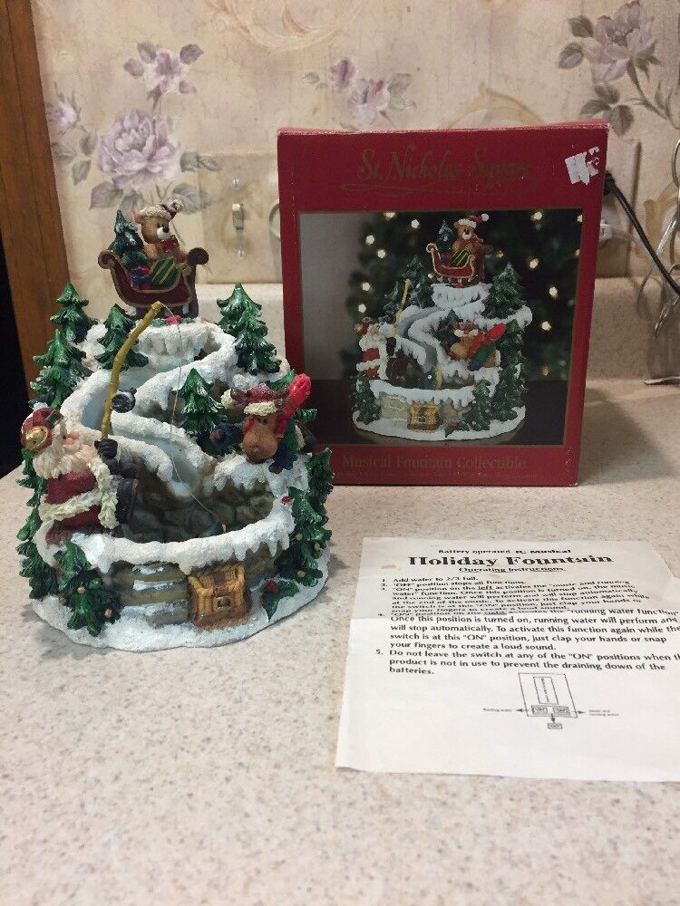 St Nicholas Square Christmas Fountain Collectible