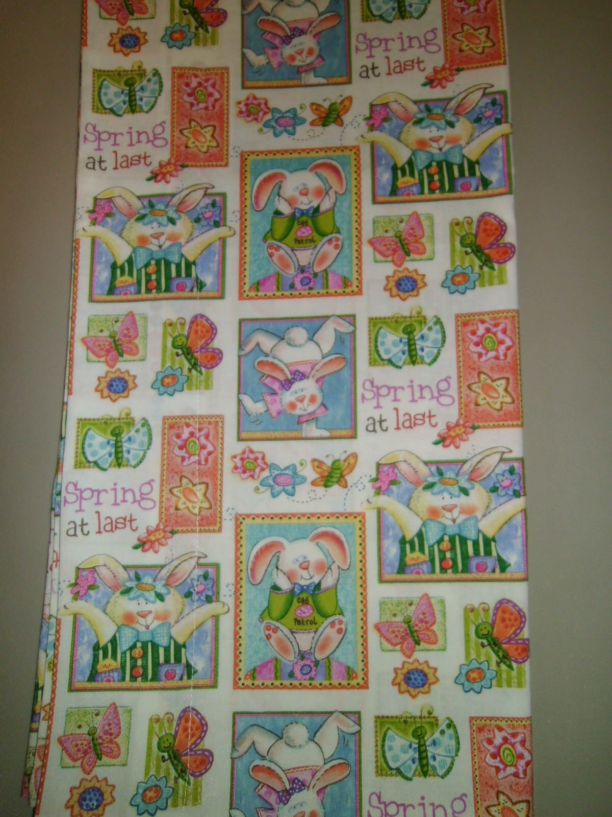 1-Spring at Last, Bunnies, Flowers & More King Size Pillowcase  New & Handmade