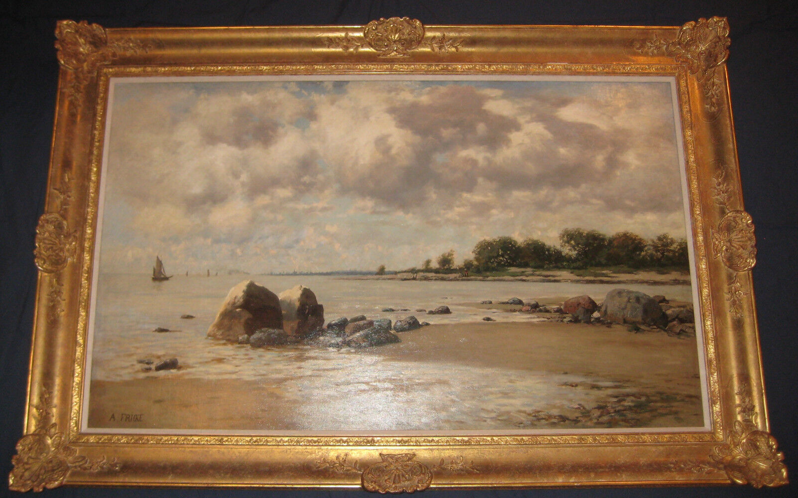August Gottfried Ludwig Fricke (1829-1894) Original On The Island Of Rugen 1890