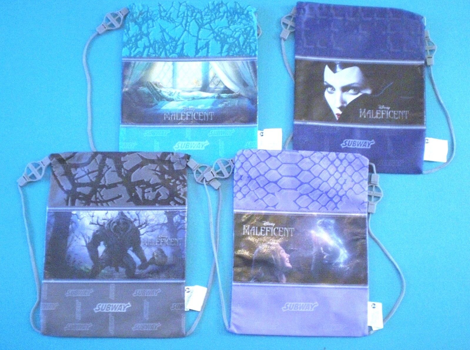 Subway 2014 - Maleficent Duffle Bags - Complete Set of 4