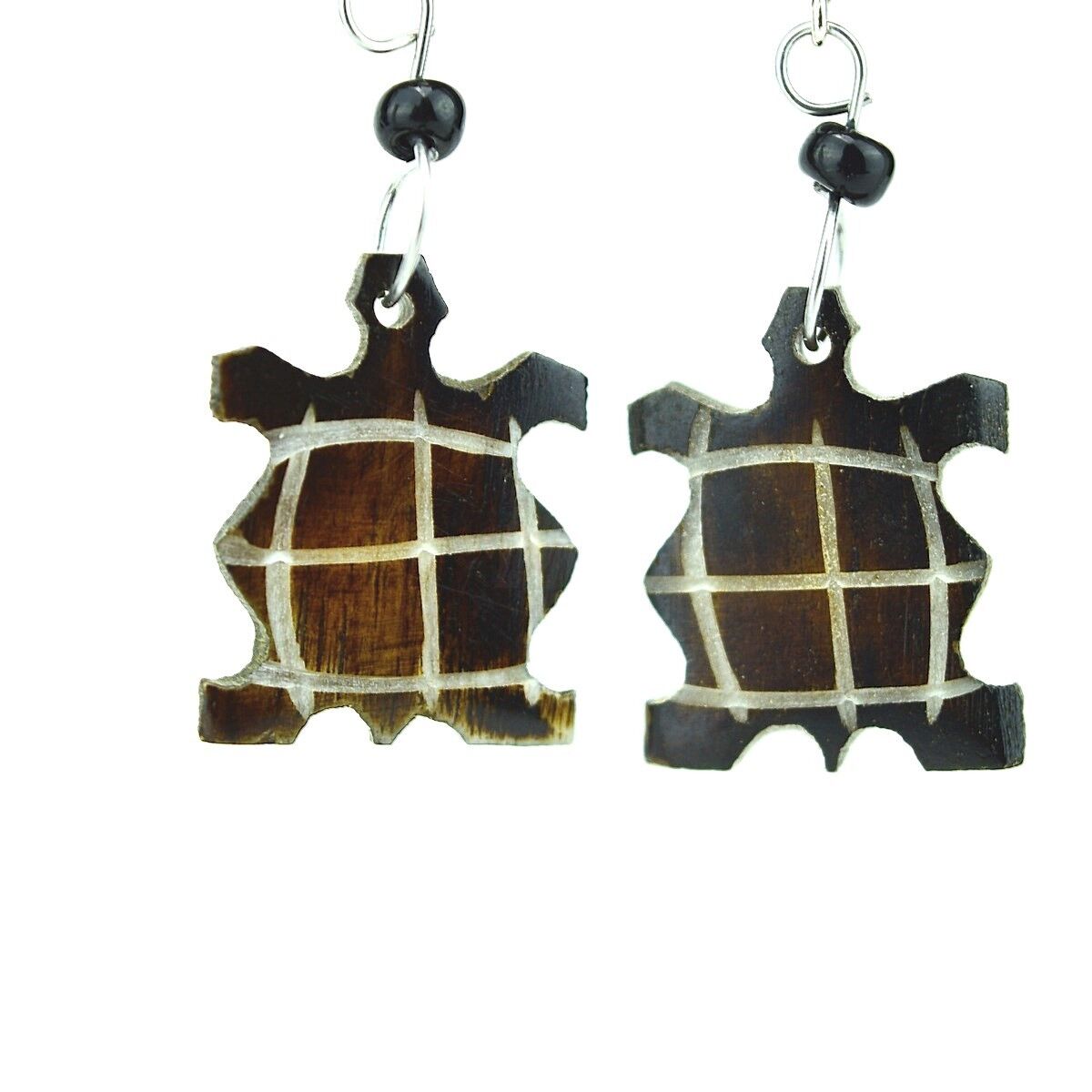 Maasai Market Handmade African Handmade Tortoise Brown Bone earrings 485-133
