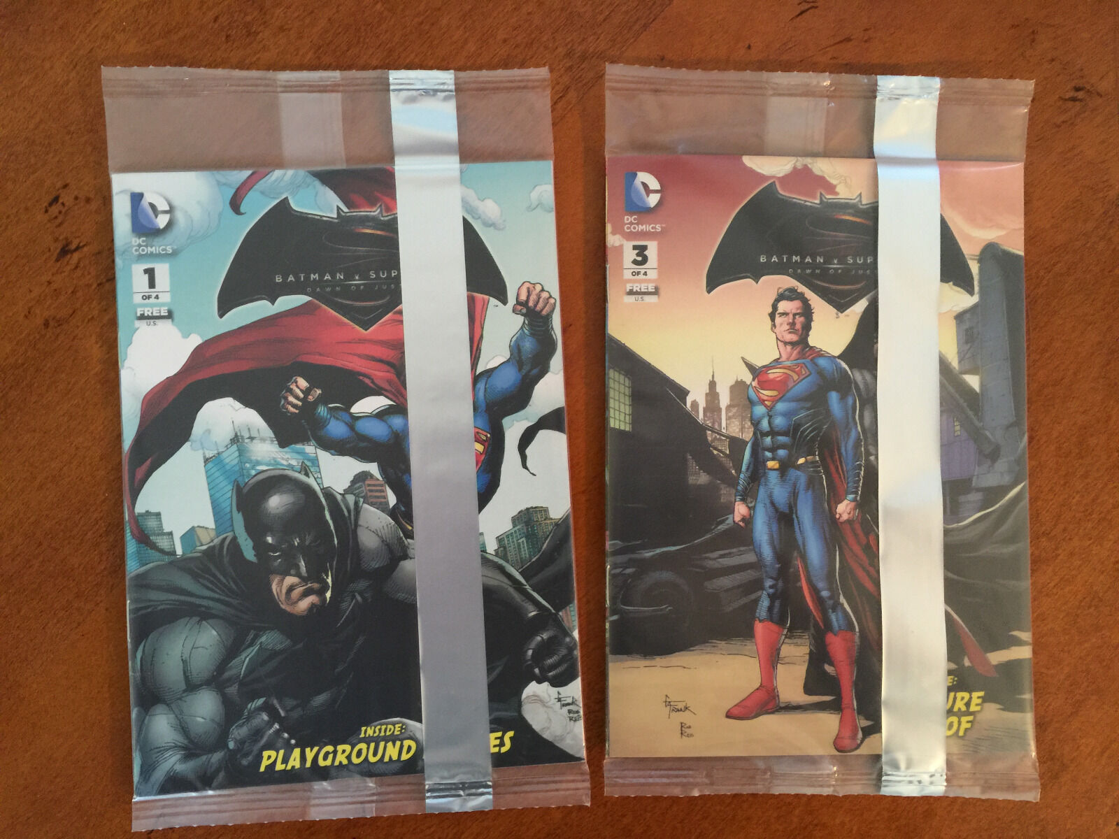 Lot of 2 Mini Comic Books Batman/Superman Dawn Of Justice Cereal Box Give-Aways