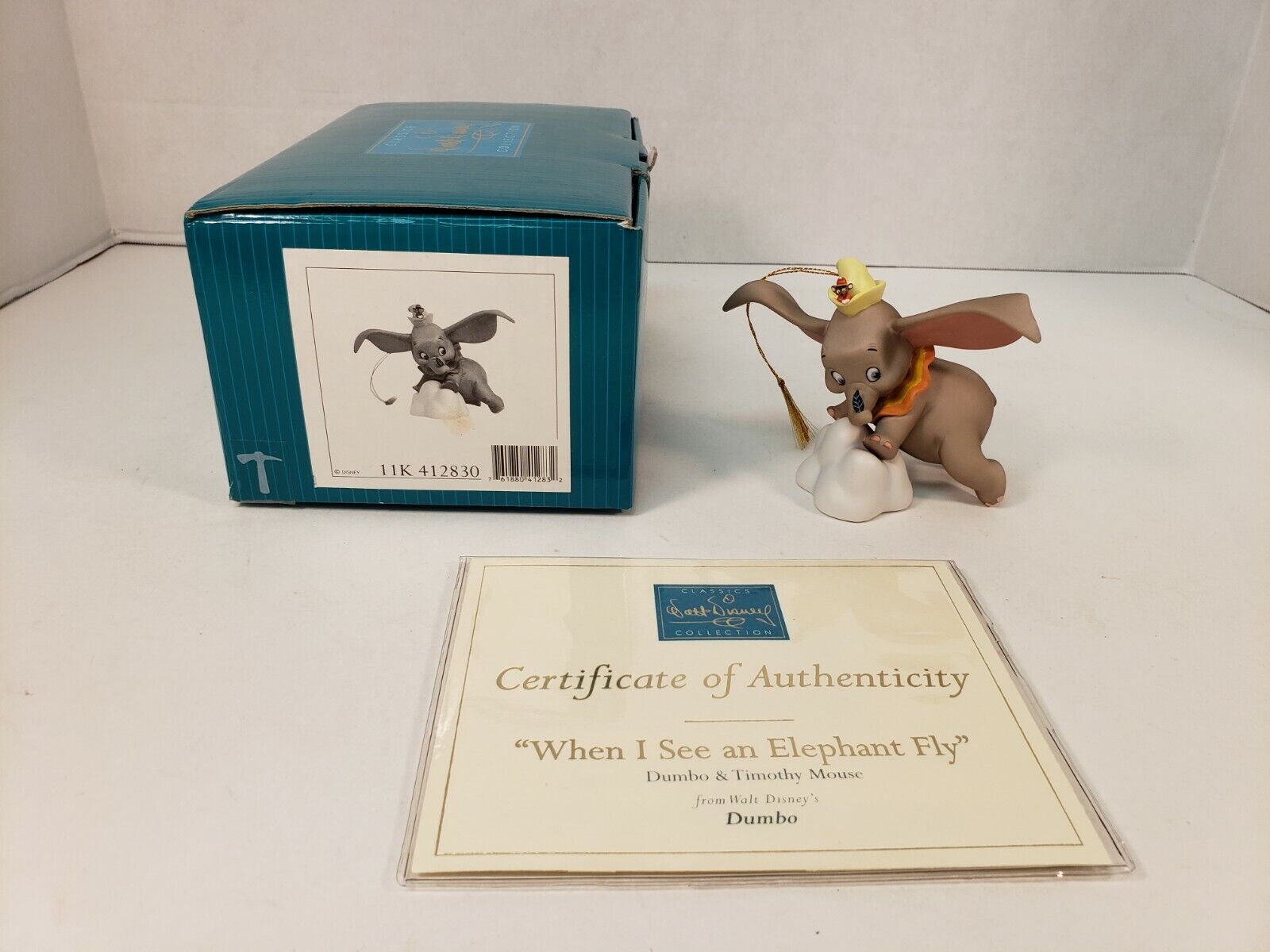Disney WDCC Dumbo When I See An Elephant Fly Timothy Mouse COA Box 