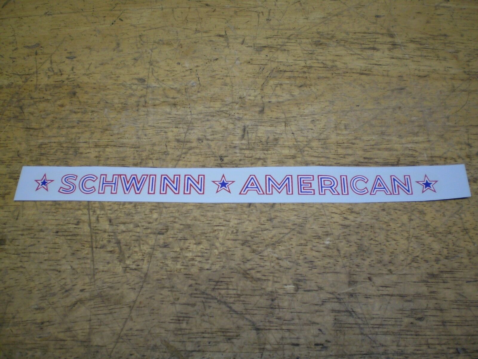 Schwinn Approved American Bicycle Chainguard Decal With Block Letter & Stars