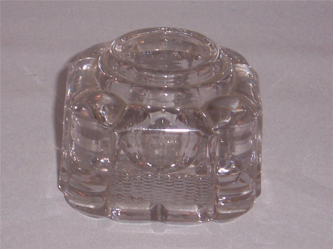 Art Deco Glass Inkwell  Large Size   Great Condition