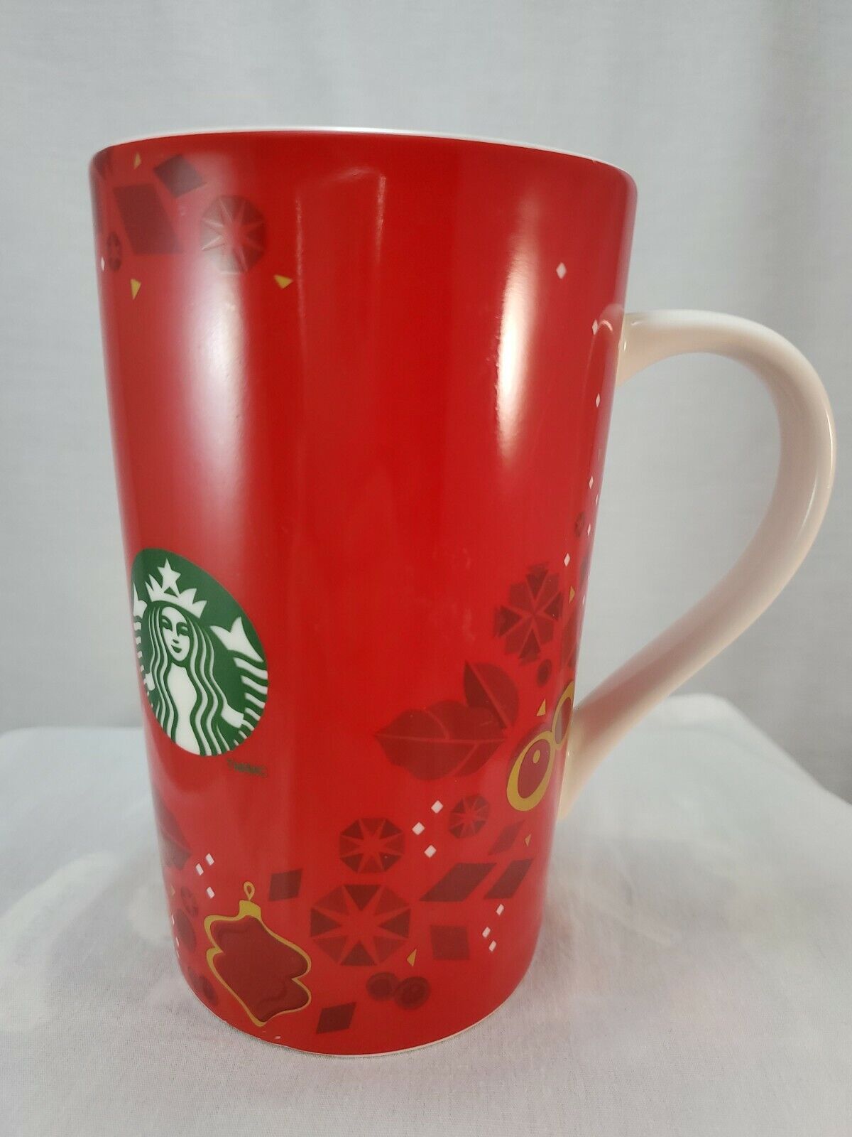Starbucks 2013 Red Holiday Mug Cup With Green Siren - 16oz