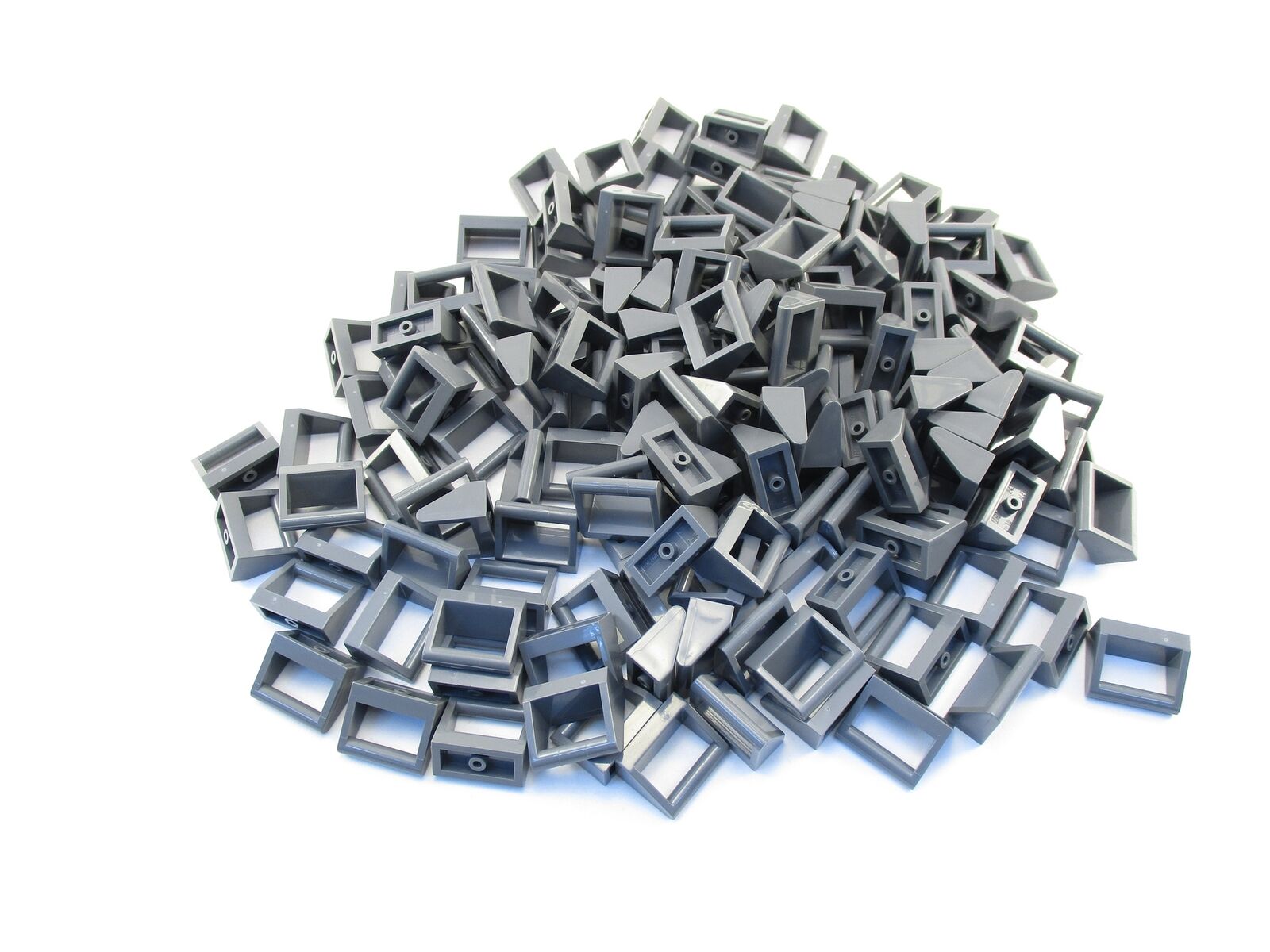 LEGO Dark Bluish Gray Tile Modified 1x2 with Handle Lot of 100 Parts Pieces 2432