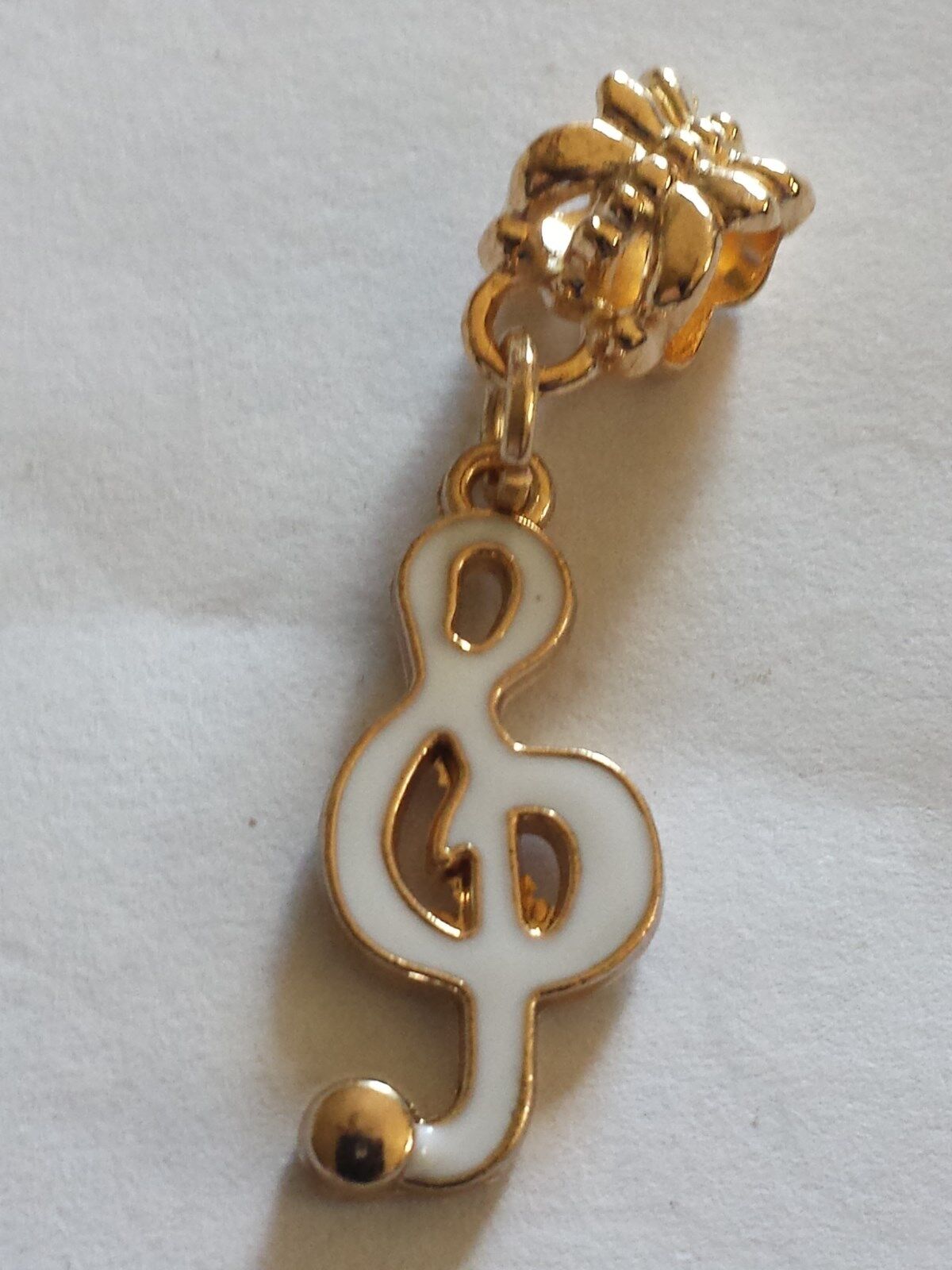 New European Charm Gold White Music Note. Buy 1,19 more ship free buy 5 get 1 F