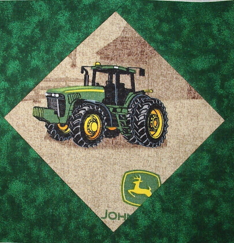  9 John Deere Quilt Top Blocks Tractors and Farm Ranch Equipment  