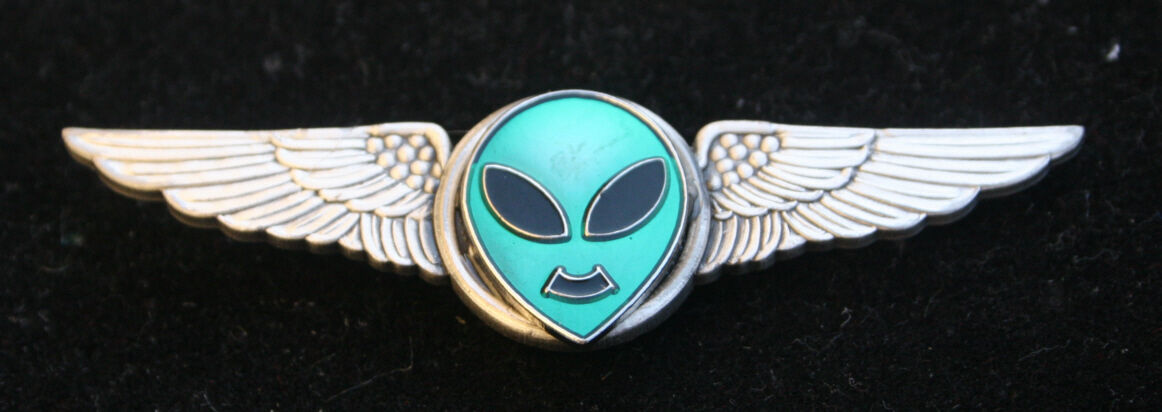 ALIEN PILOT WING PIN NASA SPACE UFO US AIR FORCE AREA 51 STAR WARS  Independence