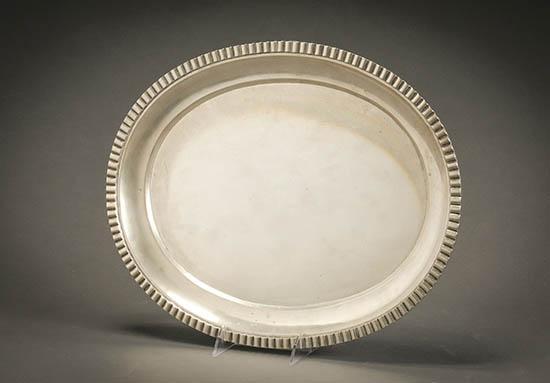 Austrian 835-Silver Oval Platter Circa 1900 Lot 80