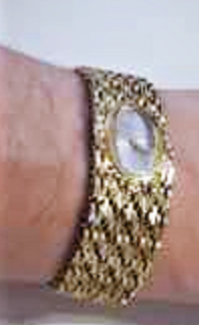 Vintage Rare Bulova 1970s N6 Gold Plated Mesh Band Mechanical Watch