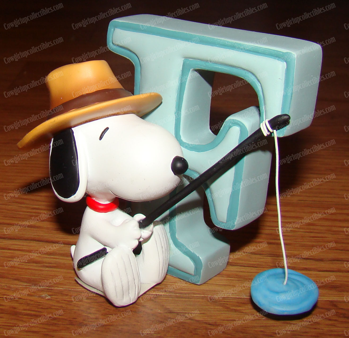 Letter F (Peanuts Alphabet by Wesland, 8776) Snoopy FISHING