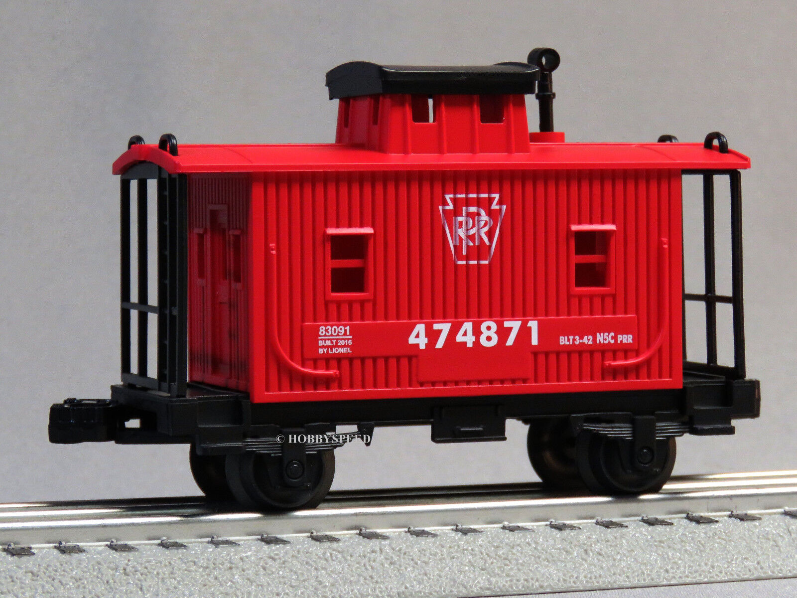 LIONEL JUNCTION PRR BOBBER CABOOSE O GAUGE train red wooden side 6-82972 C NEW