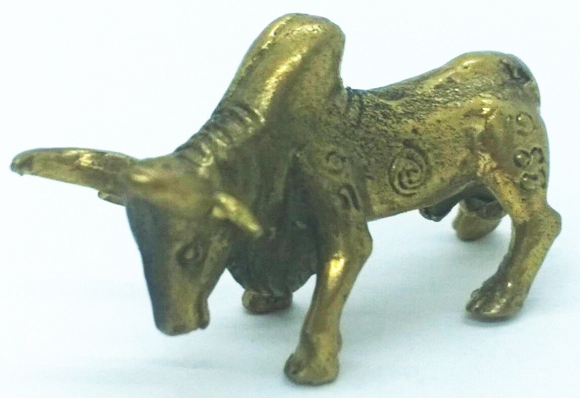 Cow Miniature  Amulet   Lucky Brass  Talisman Love  Charm  Magic  Thai  Pendant