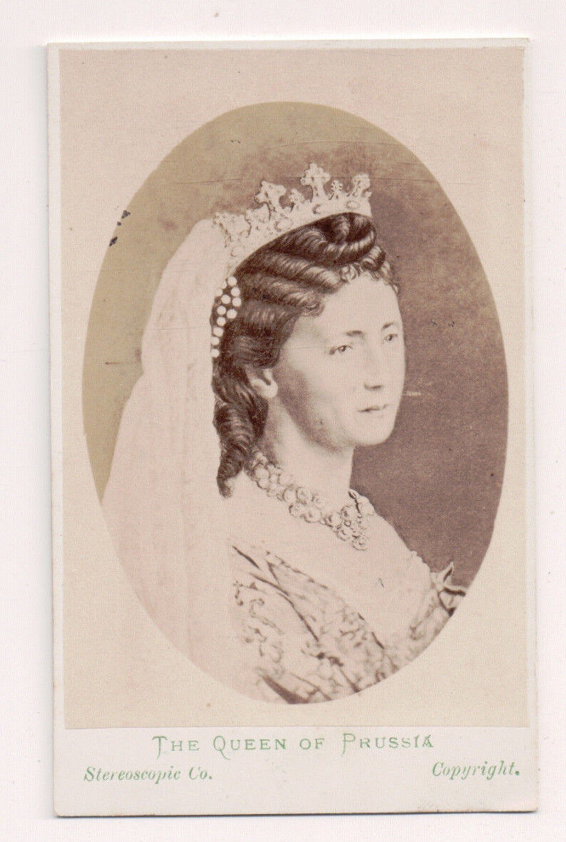 Vintage CDV Augusta of Saxe-Weimar-Eisenach German Empress Queen of Prussia