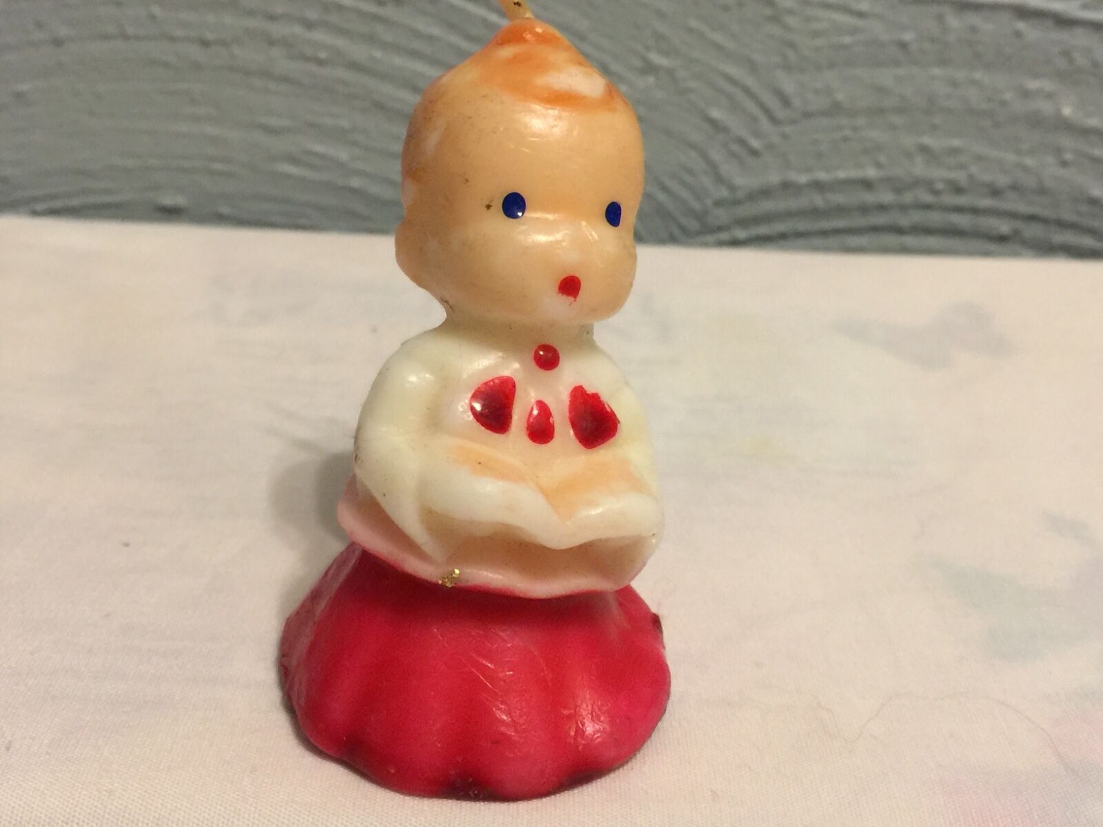 Gurley Choir Boy Candle VTG Large 2.5 Inch Church Caroler Purple Unlit With Labe