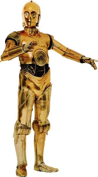 C3PO Protocol Droid STAR WARS Full Body Pose - Large WindoCling Stick-On Decal