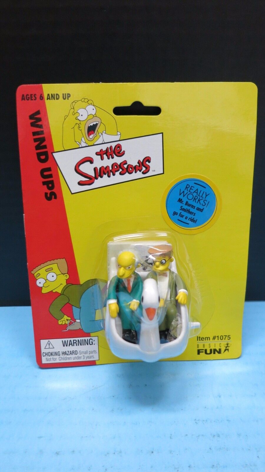 THE SIMPSONS WIND UPS MR BURNS SMITHERS GO FOR A RIDE BASIC FUN #1075 SEALED NEW